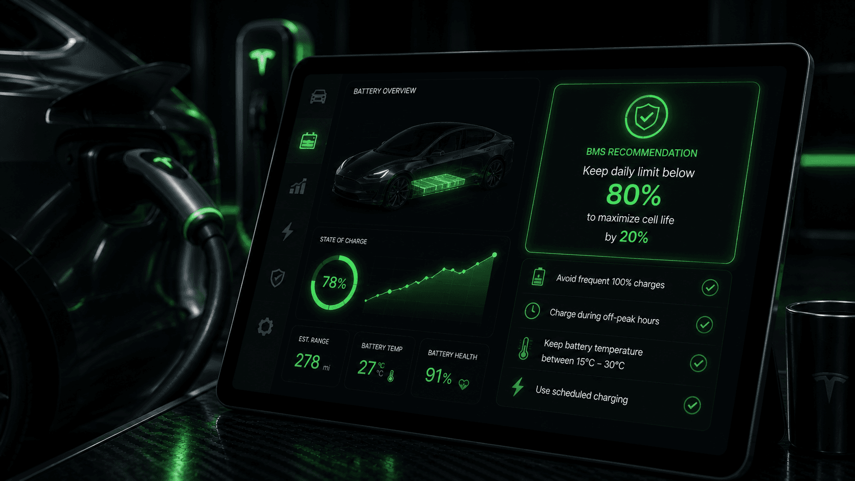 Tesla Charging Tips That Increase Battery Life cover from Tesla App – Elvee