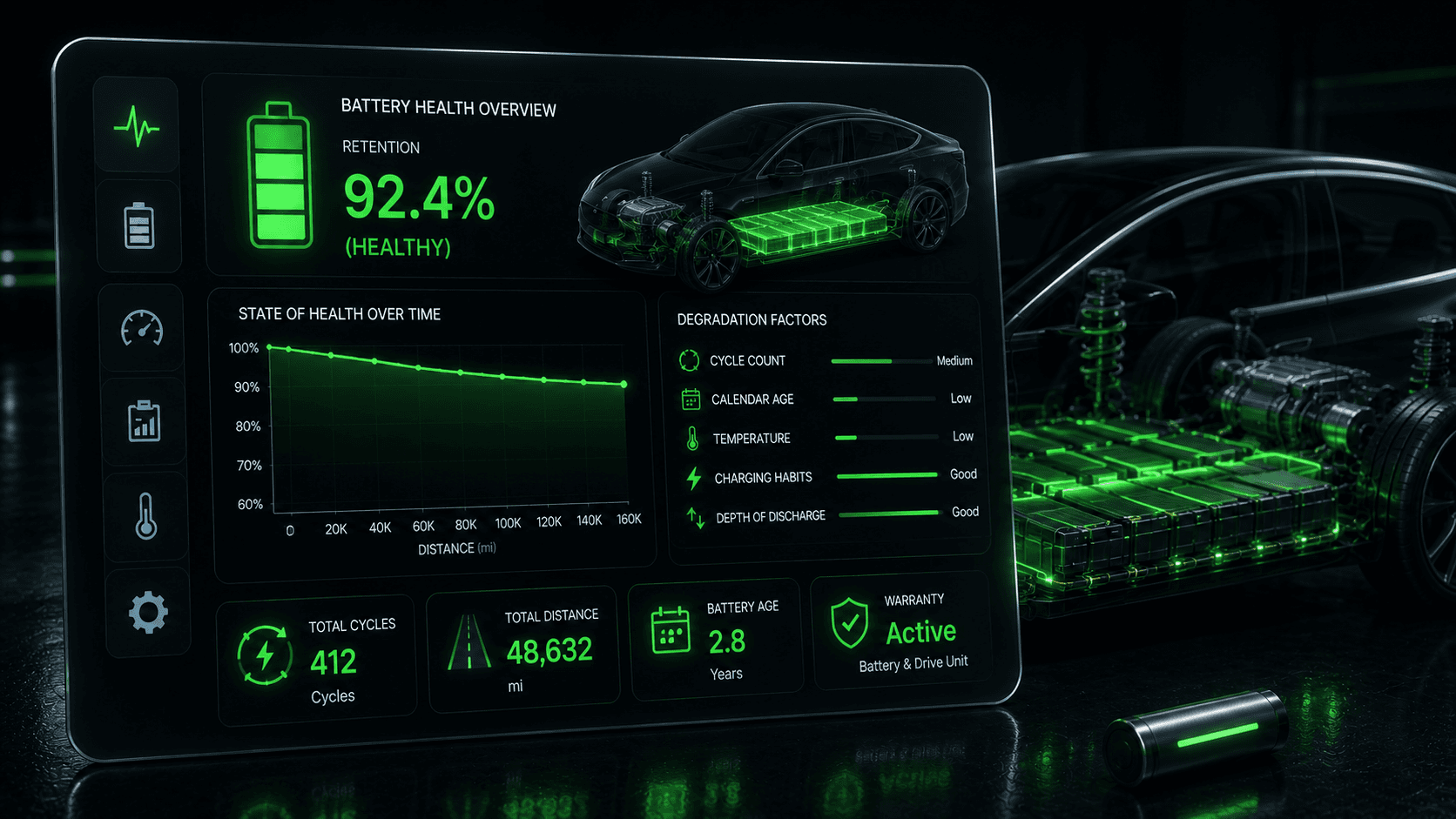 Tesla Battery Degradation Explained cover from Tesla App – Elvee