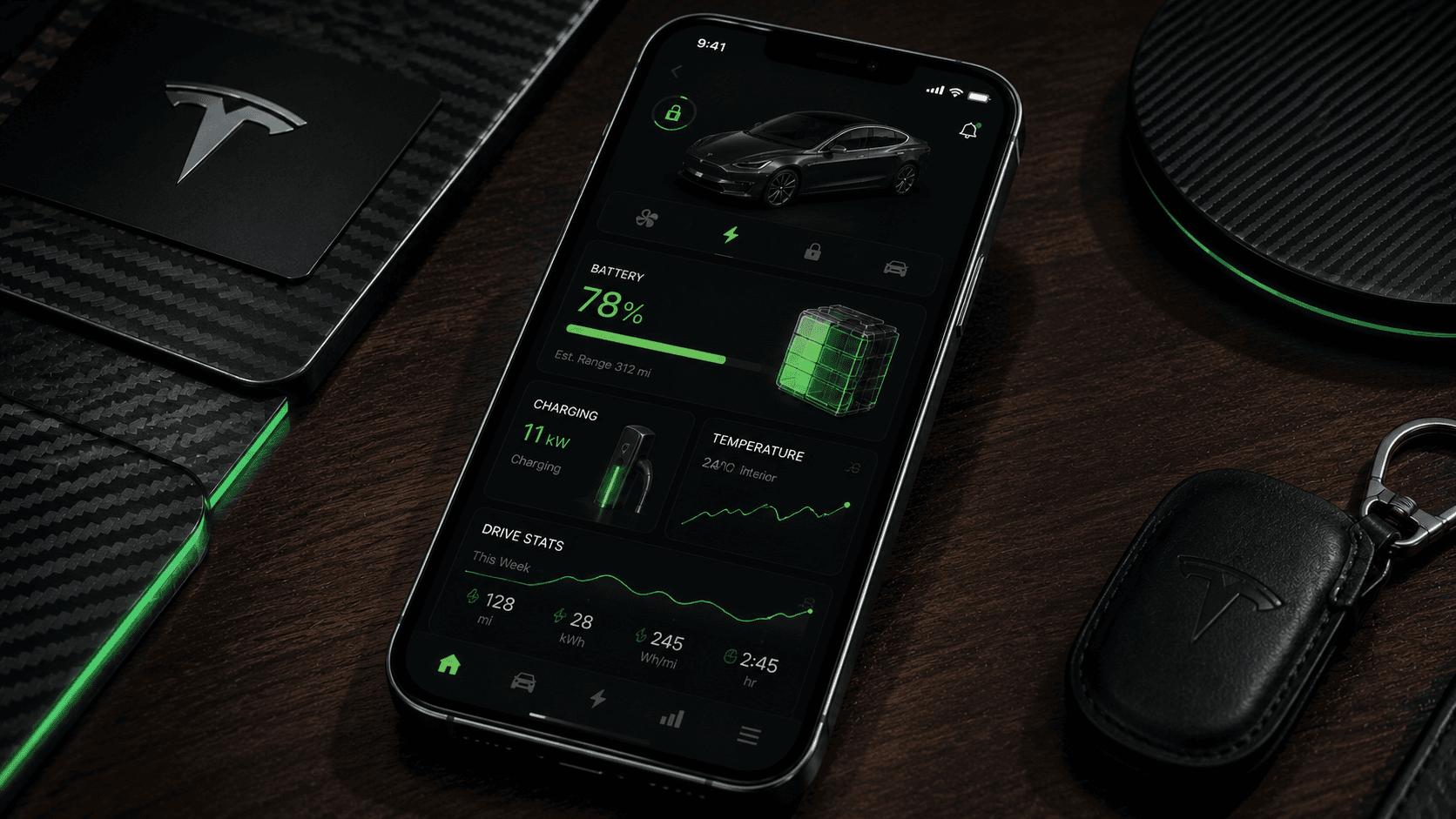 Best Tesla App for iPhone cover from Tesla App – Elvee