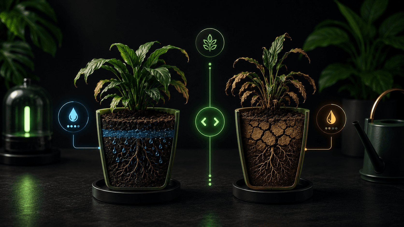 Overwatering vs Underwatering: How to Tell the Difference cover from Water Planter: Plant Care