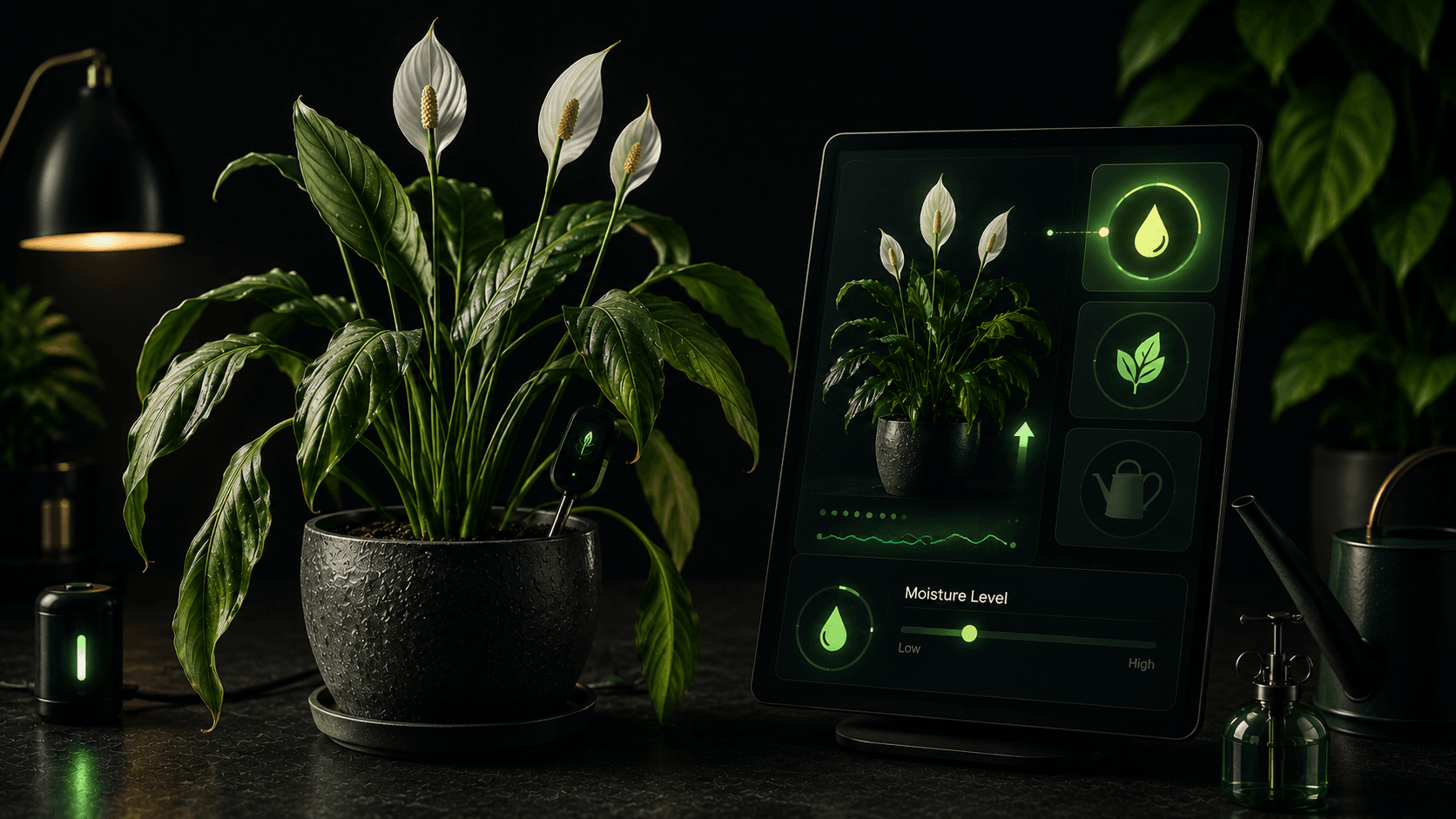 Peace Lily Watering Reminders for Thirsty Plants cover from Water Planter: Plant Care