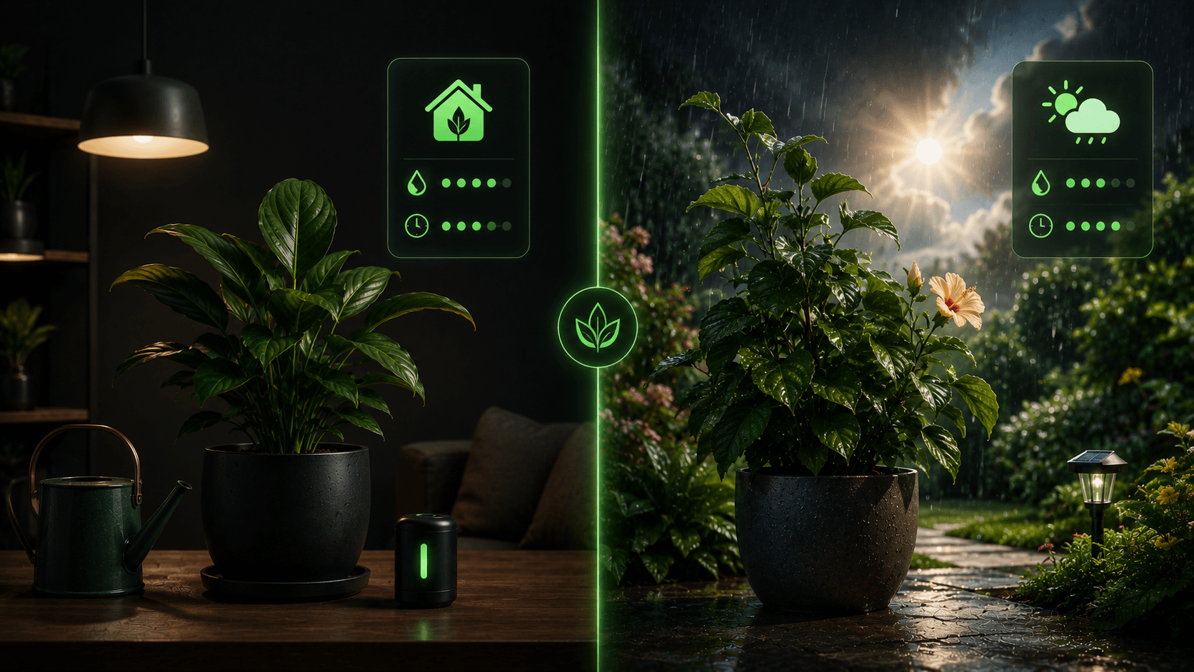 Indoor vs Outdoor Plant Watering Reminders cover from Water Planter: Plant Care